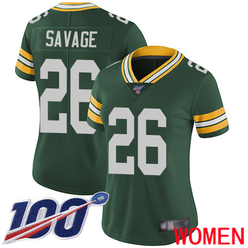 Green Bay Packers Limited Green Women 26 Savage Darnell Home Jersey Nike NFL 100th Season Vapor Untouchable